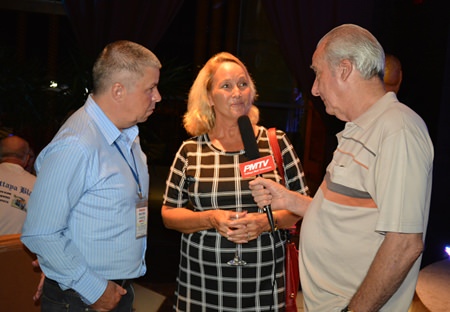 Jock (L) and Doc (R) interview Roseanne Diamente from WWM.