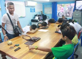 Teen testosterone overflows in Sattahip school fight One of eighteen teenagers taken into custody for brawling in Sattahip points to weapons intended for use in the skirmish.