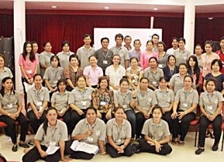 Margie and Jiap from the Hand to Hand Foundation provided training in child protection at the Regent’s International School Pattaya for their Thai staff members.