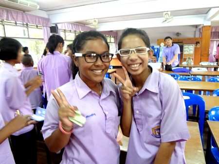 The girls are delighted.