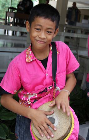 The youngest member of the marching band.