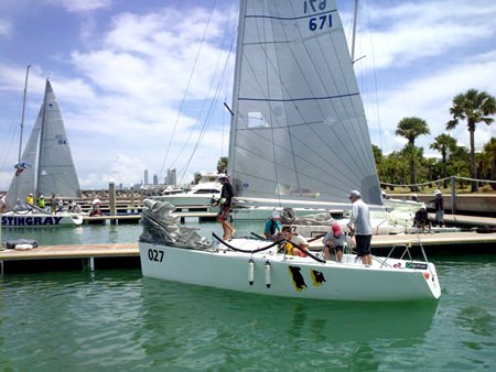 ‘Easy Tiger’ prepares for another day at sea battling fellow Platu’s for the national title.