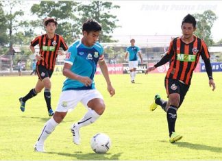 Pattaya United are shown in action against Bangkok FC at the Nongprue Stadium in Pattaya, Sunday, August 10. (Photo/Pattaya United FC)