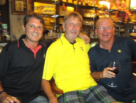 Golfing apostles: Mark Wood, Peter LeNoury & John Emmerson.