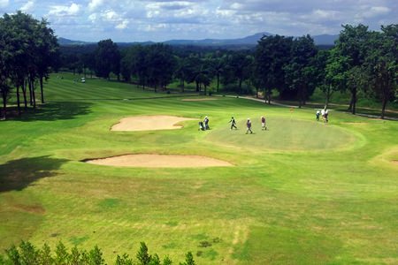 The 18th at Pattavia Century from the new clubhouse.