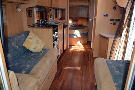 The Plodd is equipped with two air-conditioning units and two diesel heater units with two roof fans, a bed, a kitchen, a freezer and a toilet, just like a home.