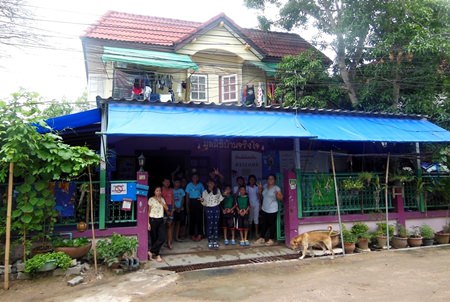 The bigger house for 33 children and offices.