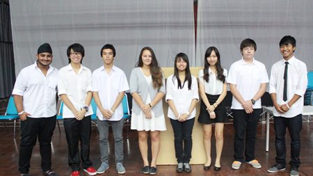 The GIS Prefects and Head Boy and Girl for 2014-15.