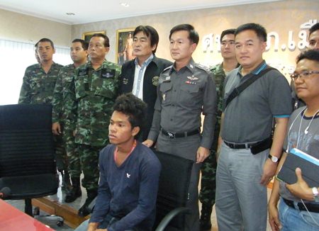 This Cambodian identified only as Ping, 25, was taken into custody by provincial and Pattaya police Sept. 6, a day after the YouTube video went viral.