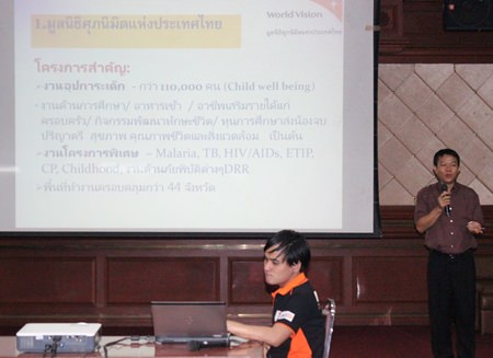 Chalermchai Chaiprasert, coordinator of the Child Protection Center, hosts the event.