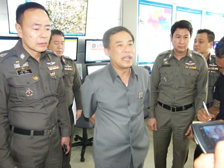 Pol. Gen. Wuthi Liptapanlop meets the press and announces his satisfaction with the Chonburi Immigration Department located in Jomtien.