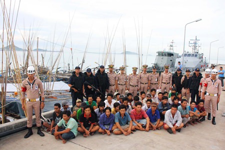 Naval officers have arrested 37 Vietnamese fisherman for illegally fishing in Thai waters.