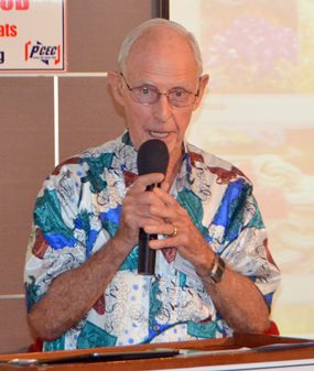 Club member Richard Smith describes the upcoming excursions he is organizing. This month, the trip will be a visit Bangkok’s biggest flower market followed by a dinner cruise on the Chao Phraya River. Also, because of popularity, he is in process of organizing another shopping trip to Bangkok to the Ikea store and the Mega Mall.