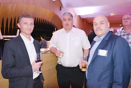 (L to R) Jesper Kjaerskov Pedersen from G4S Secure Solutions (Thailand) Limited, Mike Walls from Oncam Grandeye and Harry Stultiens from Vinarco International.