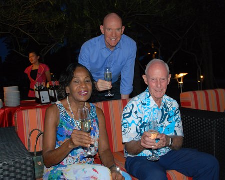 Mark Hudson (back), Janet Smith, and Richard Smith, from the Pattaya City Expats Club.
