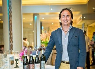 Luca Ardiri, the export area manager for Braida, stands by his wines.