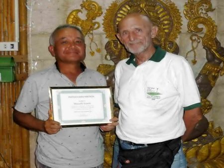 Masashi Iizumi with PGS gaffer Mr Len.