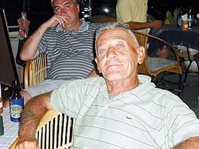 Jack Robertson in typical post-golf pose.