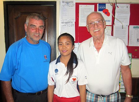 Mark West (left) with Kurt Ebentheuer (right) and one of Bert’s helpers.