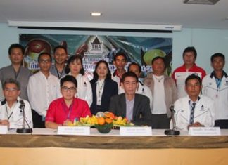 Organizers and representatives from hotels in Pattaya announce the 24th Hoteliers Sports Tournament.