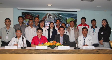 Organizers and representatives from hotels in Pattaya announce the 24th Hoteliers Sports Tournament.