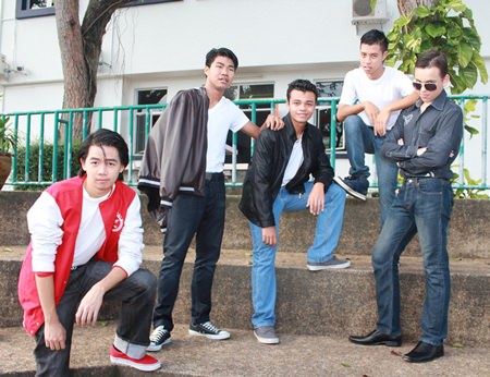 Looking good! GIS’s male actors prepare for Grease.