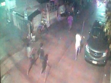 Closed-circuit cameras captured images of the Cambodians attacking the Thais.