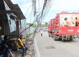 Dangling wires, allegedly ignored by utility companies, caught fire and burned during a recent storm.