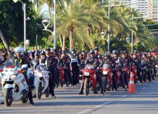 Hundreds of police were “released” out into the city for a weeklong crackdown on crime.