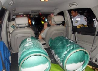 Hans Rudolf Mueller was pulled from inside his SUV during an apparent suicide attempt.