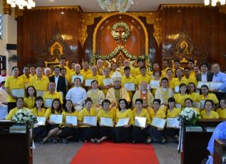 St. Nikolas church marks 48 years with festival Group picture of the new church council with the bishop in the foreground.