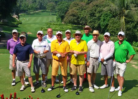 Some of the Laem Chabang Crew on the first tee.