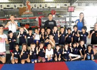 The Early Years 3 (Reception) classes land at the Sityodtong Muay Thai boxing camp.