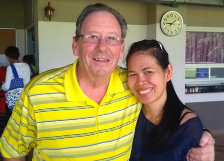 Bryan Carroll with Por at the Kabinburi clubhouse.