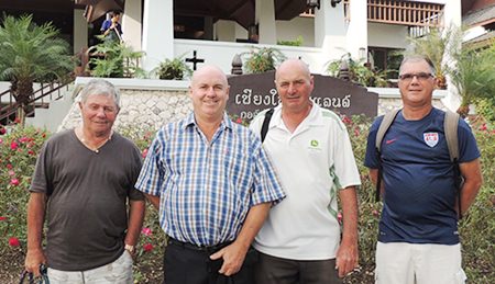From left: Bernie Stafford, Wayne Waywood, Steve Mann & Kim Danboise in Chiang Mai.