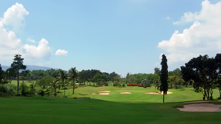 The pretty A8 par 4 at Greenwood.