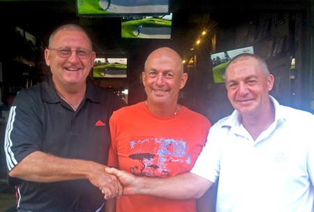 Greg, Phil & Stan after Friday’s golf.