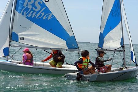 Sailing stars of tomorrow showed off their boat handling skills.