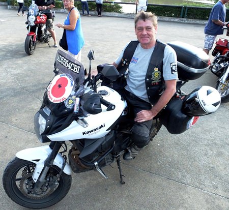 Lone Rider Bruce Lancaster after his 5,000K ride.