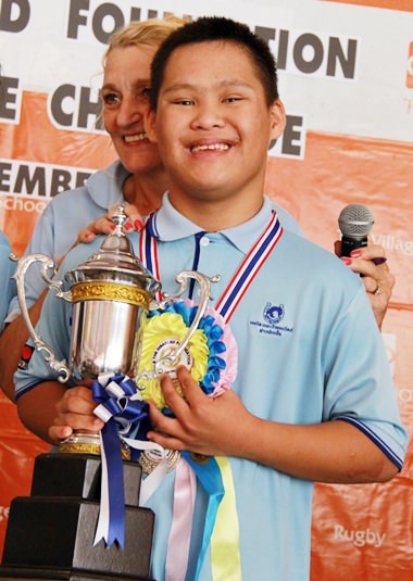 A very happy Tom, winner of the trotting category for the second consecutive year.