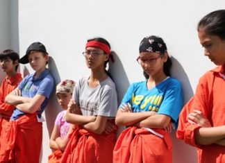 “The Boys” take a break from digging at Camp Greenlake.