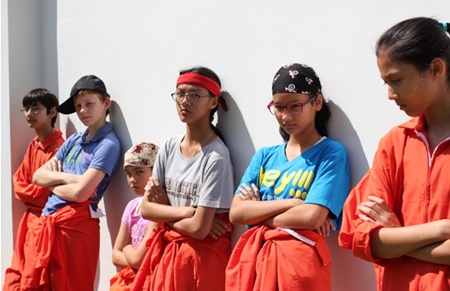 “The Boys” take a break from digging at Camp Greenlake.