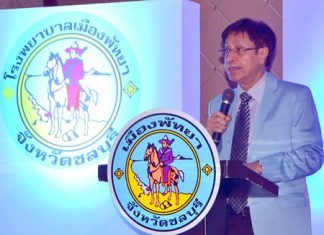 Pattaya Hospital’s public-health project manager, Dr. Kritsada Manuyawong, announces that patients, once registered, can use their national health insurance coverage to pay for services there.