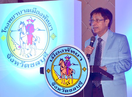 Pattaya Hospital’s public-health project manager, Dr. Kritsada Manuyawong, announces that patients, once registered, can use their national health insurance coverage to pay for services there.