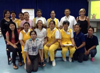 Thai staff from the International School of the Eastern Seaboard participate in a Child Protection workshop presented by the Hand to Hand Foundation.