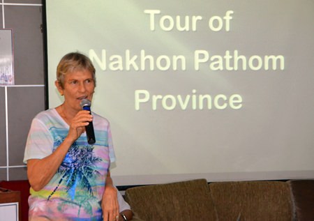 Pat Koester reminds PCEC members that the travel agent needs their hotel deposits by November 16 for those signing up for the two day trip to Nakhon Pathon Province on December 2 and 3rd.