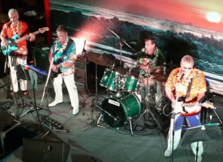 The Amari’s Mantra restaurant a tribute to the Endless Summer, with Pattaya’s “Beach Boys” led by Barry Upton on lead guitar.