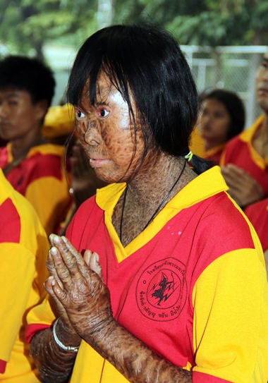 The new students received a blessing on their first day.