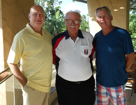 Stephen Cooper Reade and Peter Bygballe with Dave Richardson.