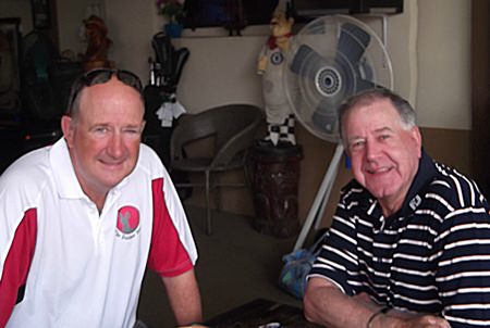 Eddie Kelly (right) with brother Peter.